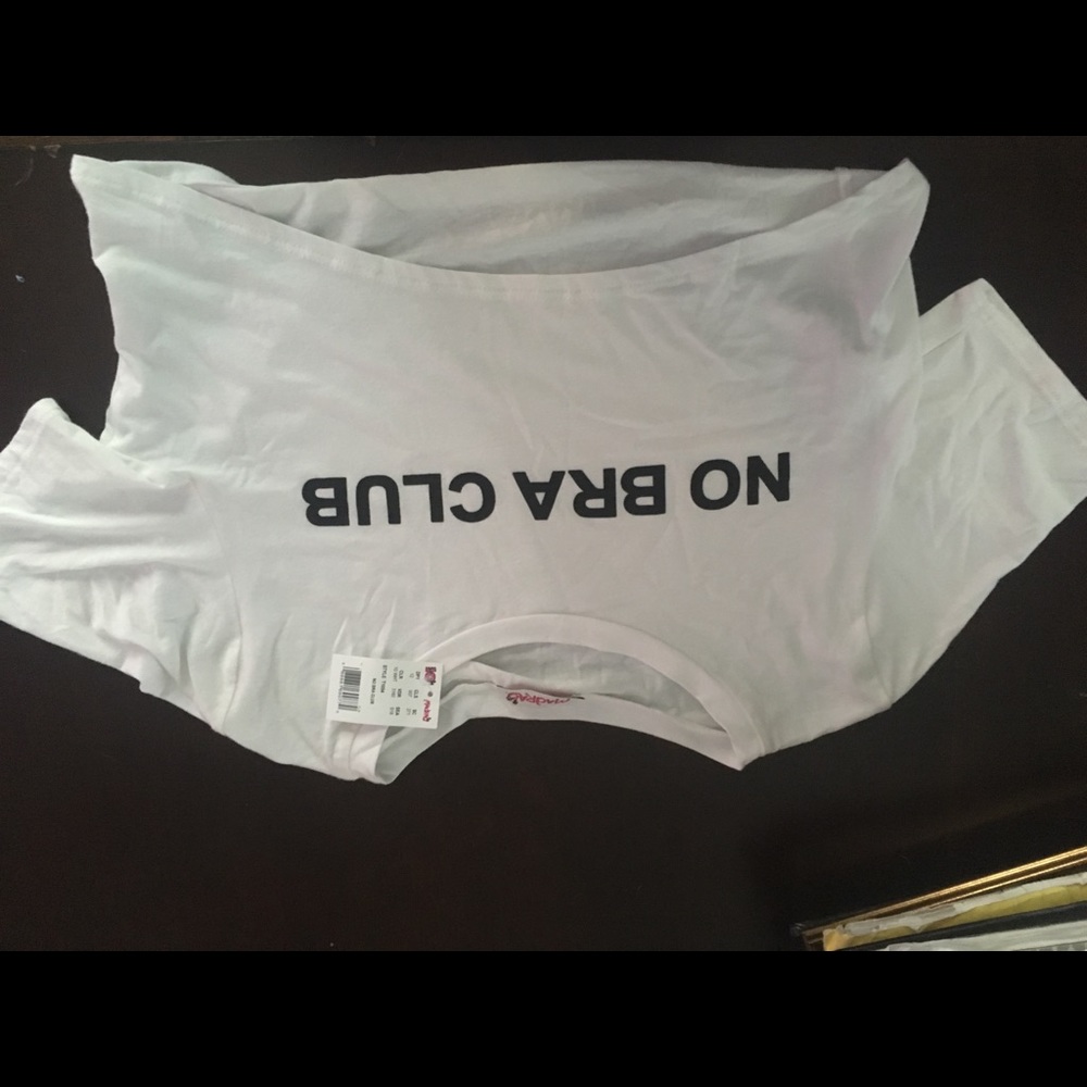 White super short crop top